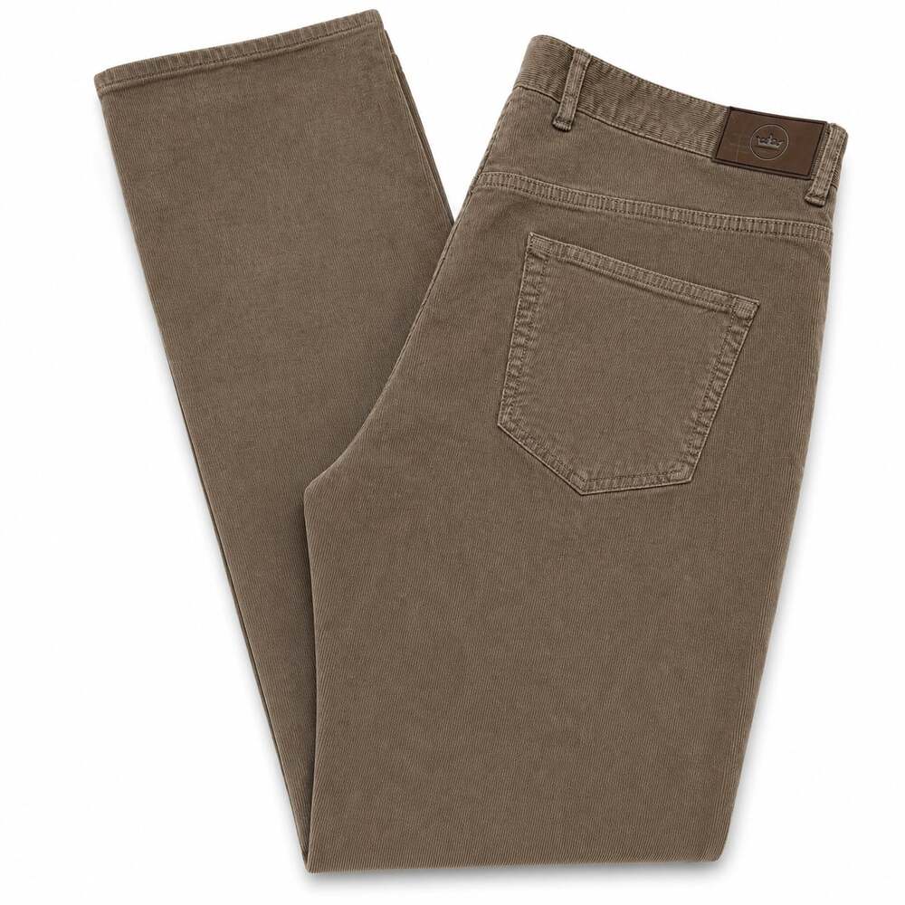 Peter Millar Men's Size 34x34 Brown Corduroy Five-Pocket Pants